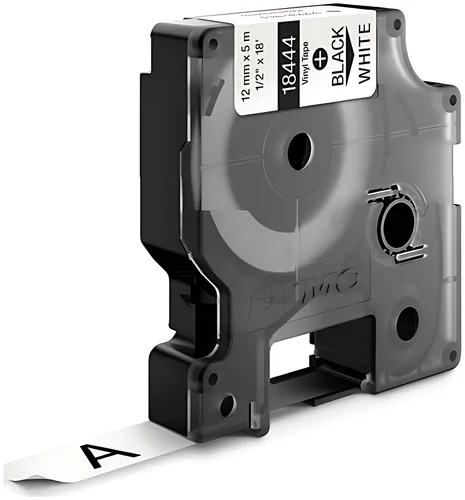 Dymo 18444/S0718600 Farbband Vinyl schwarz auf weiss 12mm x 5.5m