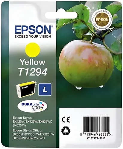 Epson C13T12944012/T1294 Tintenpatrone gelb, 515 Seiten ISO/IEC 19752 7ml