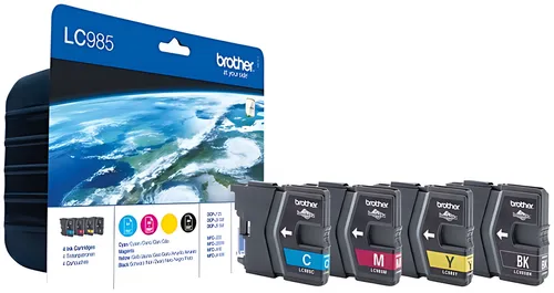Brother LC-985VALBPDR Tintenpatrone MultiPack Bk,C,M,Y Blister Acustic Magnetic 300pg + 3x260pg VE=4