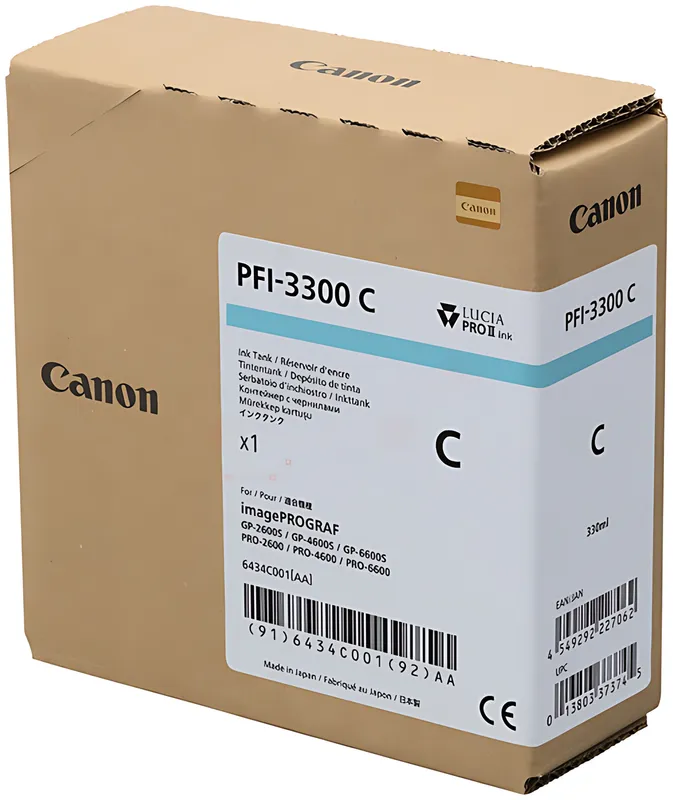 Canon 6434C001/PFI-3300C Tintenpatrone cyan 330ml