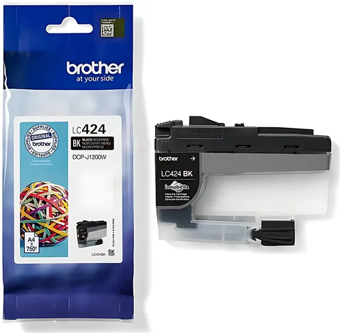Brother LC-424BK Tintenpatrone schwarz, 750 Seiten ISO/IEC 19752