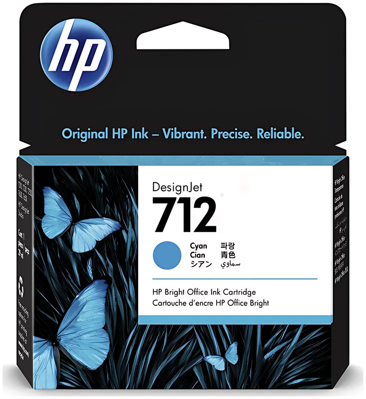HP 712 Cyan Tintenpatrone