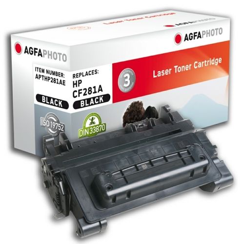 AgfaPhoto APTHP281AE Tonerkartusche schwarz, 10.500 Seiten ISO/IEC 19752 400 Gramm (ersetzt HP 81A/CF281A)