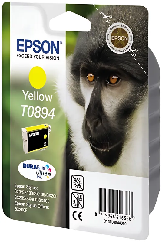 Epson C13T08944011/T0894 Tintenpatrone gelb, 225 Seiten ISO/IEC 24711 3.5ml