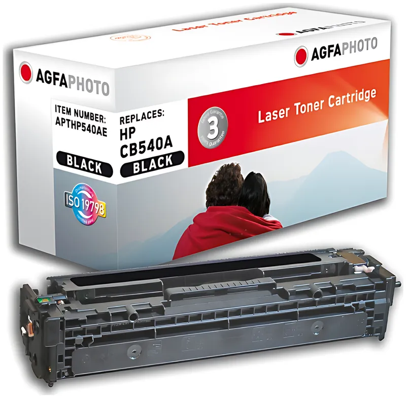 AgfaPhoto APTHP540AE Tonerkartusche schwarz, 2.200 Seiten 43 Gramm (ersetzt HP 125A/CB540A)