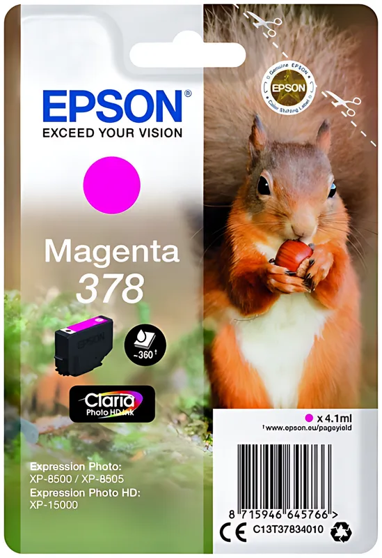 Epson C13T37834010/378 Tintenpatrone magenta, 360 Seiten 4,1ml