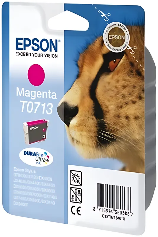 Epson C13T07134012/T0713 Tintenpatrone magenta, 250 Seiten ISO/IEC 19752 5,5ml
