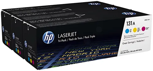 HP U0SL1AM/131A Tonerkartusche Rainbow-Kit (c,m,y), 3x1.800 Seiten ISO/IEC 19798 VE=3