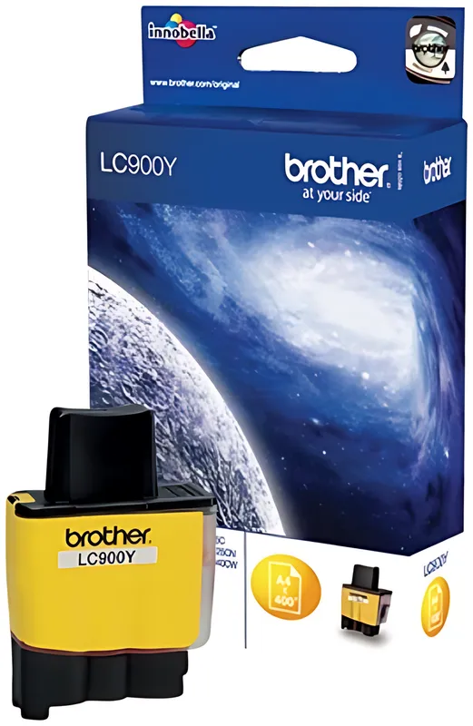 Brother LC-900Y Tintenpatrone gelb, 400 Seiten/5% 10ml