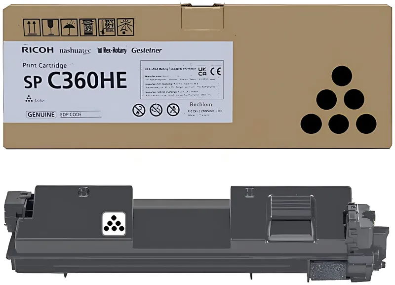 Ricoh 408184/SPC360HE Toner-Kit schwarz High-Capacity, 7.000 Seiten ISO/IEC 19752