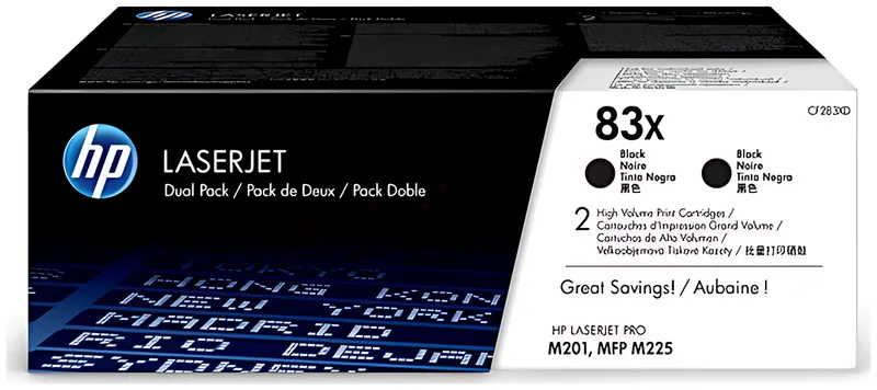 HP 83X CF283XD Doppelpack