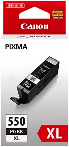 Canon 6431B001/PGI-550PGBKXL Tintenpatrone schwarz High-Capacity pigmentiert, 500 Seiten ISO/IEC 24711 5615 Fotos 22ml