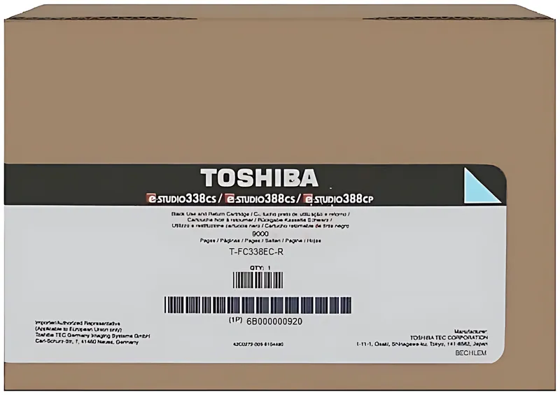 Toshiba 6B000000920/T-FC338ECR Toner cyan return program, 6.000 Seiten