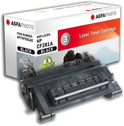 AgfaPhoto APTHP281AE Tonerkartusche schwarz, 10.500 Seiten ISO/IEC 19752 400 Gramm (ersetzt HP 81A/CF281A)