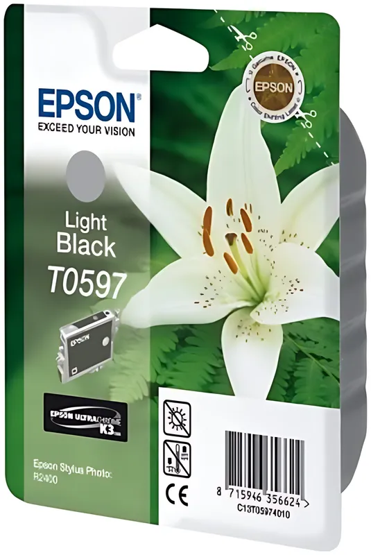 Epson C13T05974010/T0597 Tintenpatrone schwarz hell, 520 Seiten 13ml