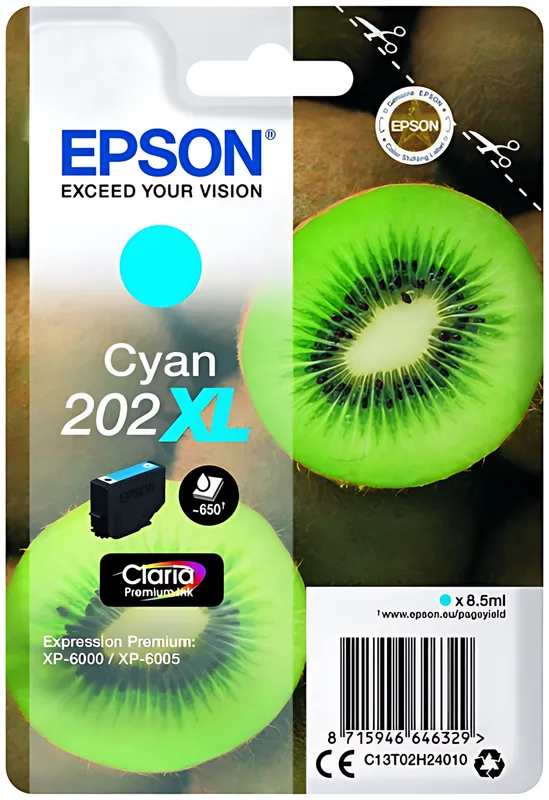 Epson 202XL Cyan Tintenpatrone
