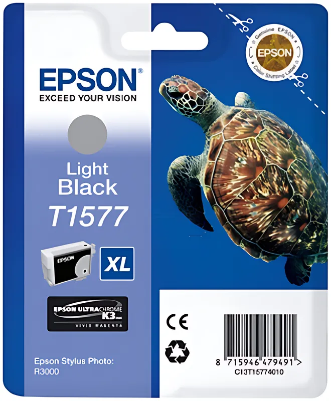 Epson C13T15774010/T1577 Tintenpatrone schwarz hell, 23.000 Seiten 25.9ml