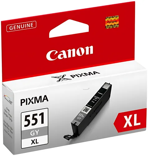 Canon 6447B001/CLI-551GYXL Tintenpatrone grau High-Capacity, 3.350 Seiten ISO/IEC 24711 275 Fotos 11ml