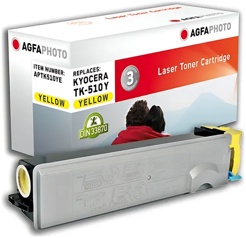 AgfaPhoto APTK510YE Toner-Kit gelb, 8.000 Seiten 214 Gramm (ersetzt Kyocera TK-510Y)
