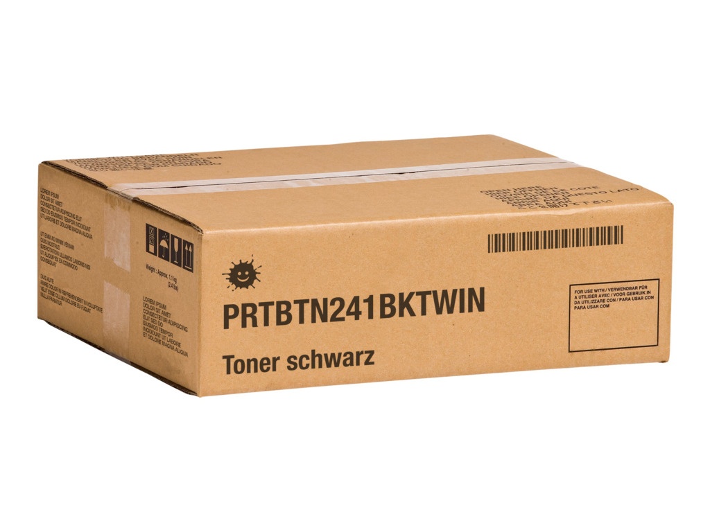 Kompatibel PRTBTN241BKTWIN Toner-Kit schwarz Doppelpack, 2x2.500 Seiten VE=2 (ersetzt Brother TN241BKTWIN)