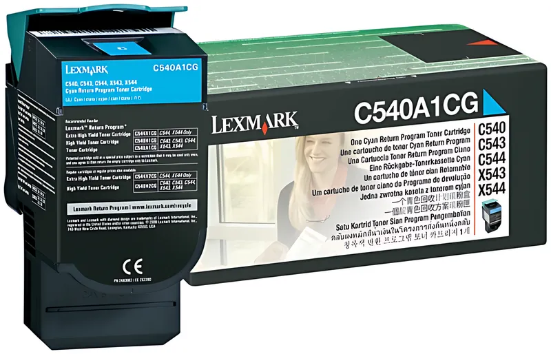 Lexmark C540A1CG Toner cyan return program, 1.000 Seiten ISO/IEC 19798