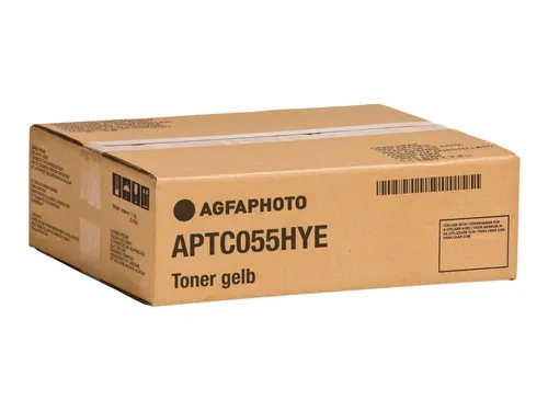 AgfaPhoto APTC055HYE Tonerkartusche gelb, 5.900 Seiten 120 Gramm (ersetzt Canon 055H)