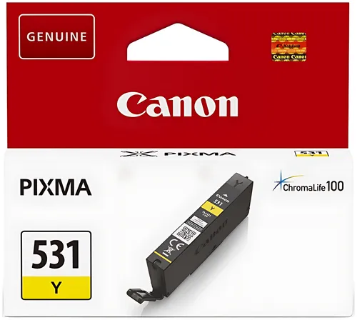 Canon 6121C001/CLI-531Y Tintenpatrone gelb, 515 Seiten ISO/IEC 19752 191 Fotos 8.2ml