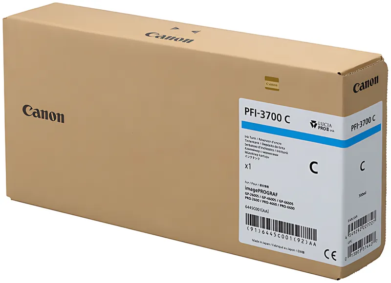 Canon 6445C001/PFI-3700C Tintenpatrone cyan 700ml