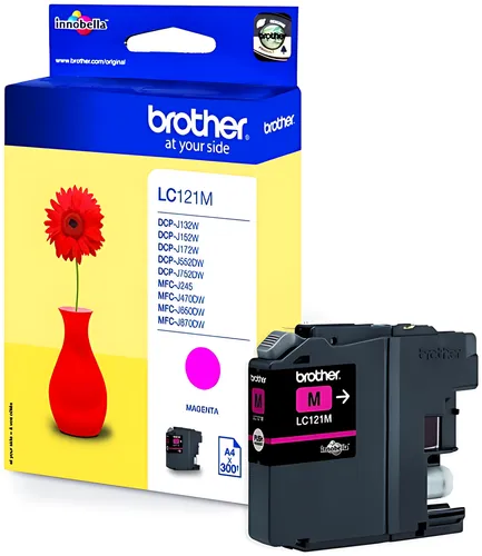 Brother LC-121M Tintenpatrone magenta, 300 Seiten ISO/IEC 24711 3.9ml