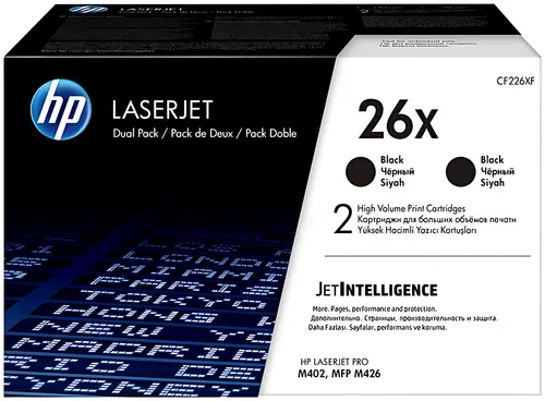 HP CF226XD/26X Tonerkartusche High-Capacity Doppelpack, 2x9.000 Seiten ISO/IEC 19752 VE=2