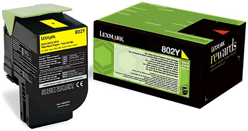 Lexmark 80C20Y0/802Y Toner-Kit gelb return program, 1.000 Seiten ISO/IEC 19798