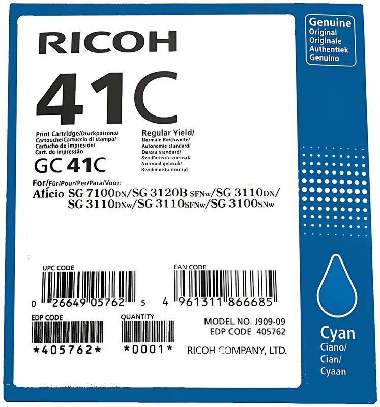 Ricoh GC-41C Cyan Tintenpatrone