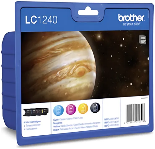Brother LC-1240VALBPDR Tintenpatrone MultiPack Bk,C,M,Y Blister, 4x600 Seiten ISO/IEC 24711 VE=4