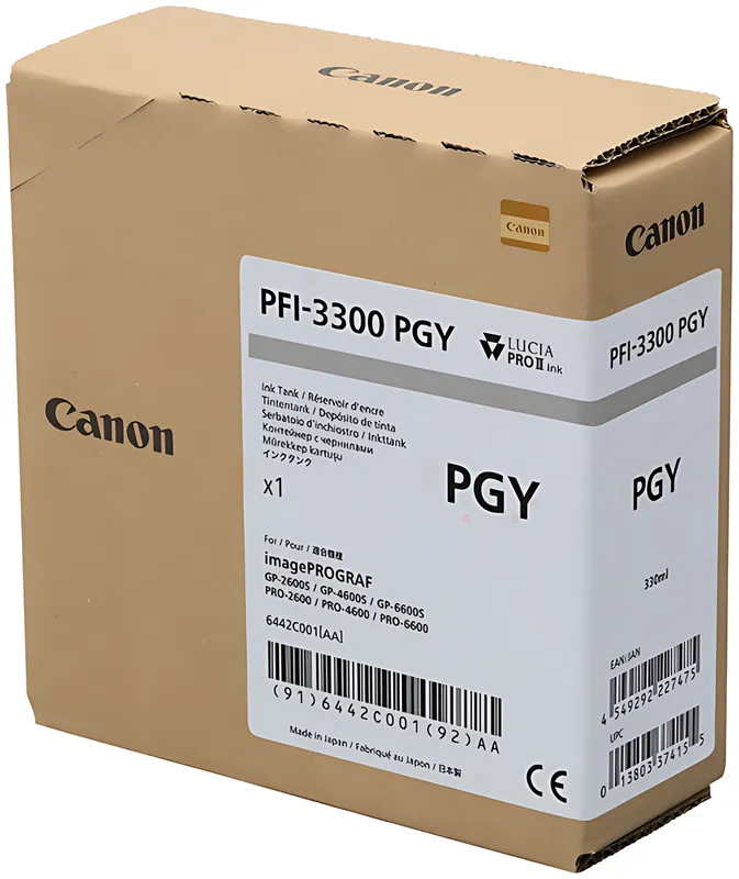 Canon 6442C001/PFI-3300PGY Tintenpatrone fotograu 330ml