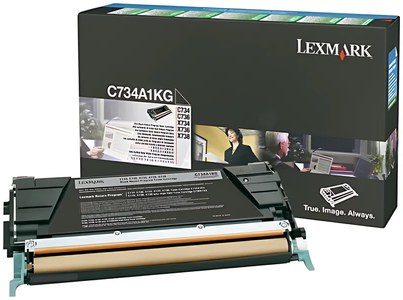 Lexmark C734A1KG Toner-Kit schwarz return program, 8.000 Seiten ISO/IEC 19752