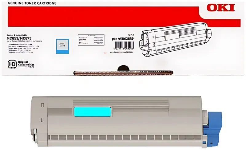 OKI 45862839 Toner-Kit cyan, 7.300 Seiten ISO/IEC 19798