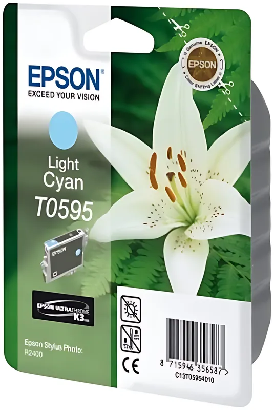 Epson C13T05954010/T0595 Tintenpatrone cyan hell, 520 Seiten 13ml