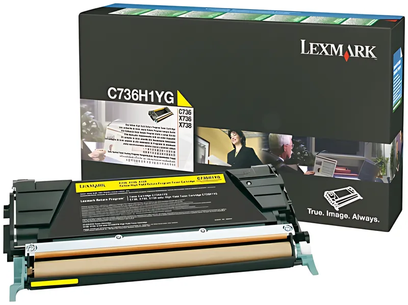 Lexmark C736H1YG Toner-Kit gelb return program, 10.000 Seiten ISO/IEC 19798