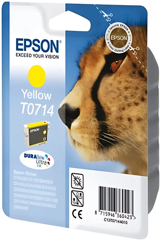 Epson C13T07144012/T0714 Tintenpatrone gelb, 415 Seiten ISO/IEC 19752 5,5ml