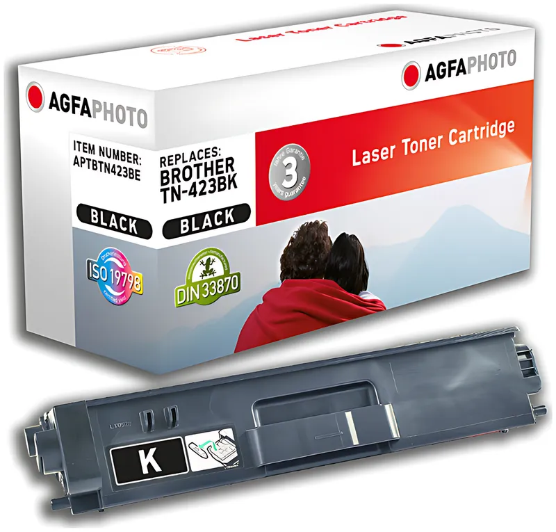 AgfaPhoto APTBTN423BE Toner-Kit schwarz, 6.500 Seiten 170 Gramm (ersetzt Brother TN423BK)