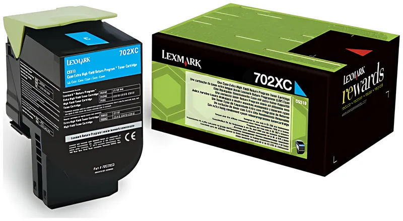 Lexmark 70C2XC0/702XC Toner-Kit cyan extra High-Capacity return program, 4.000 Seiten ISO/IEC 19798