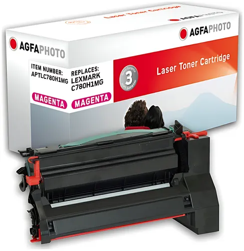 AgfaPhoto APTLC780H1MGE Tonerkartusche magenta, 10.000 Seiten 280 Gramm (ersetzt Lexmark C780H1MG)
