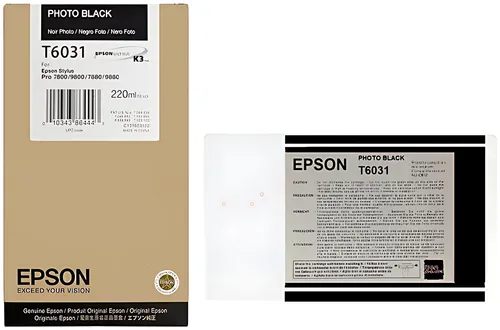 Epson C13T603100/T6031 Tintenpatrone schwarz foto 220ml