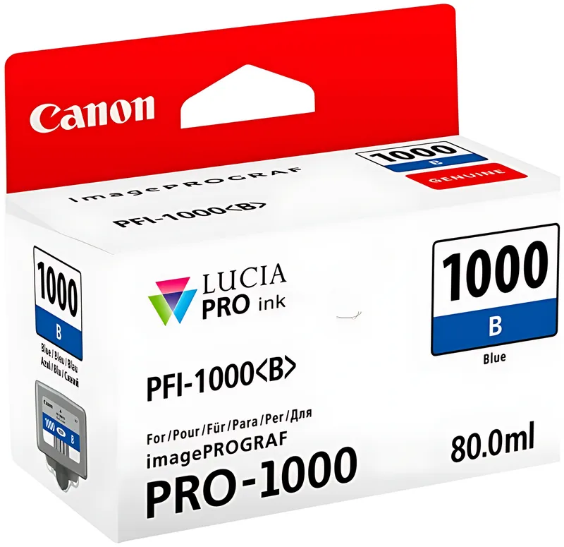 Canon 0555C001/PFI-1000B Tintenpatrone blau, 4.875 Seiten 80ml